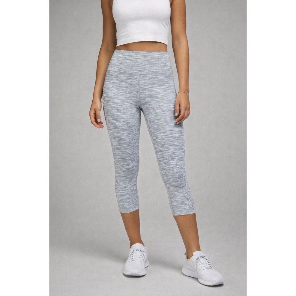 Lululemon Wunder Under High Rise Crop Leggings Gray Heather Women's Size 8